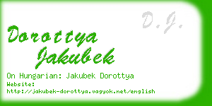 dorottya jakubek business card